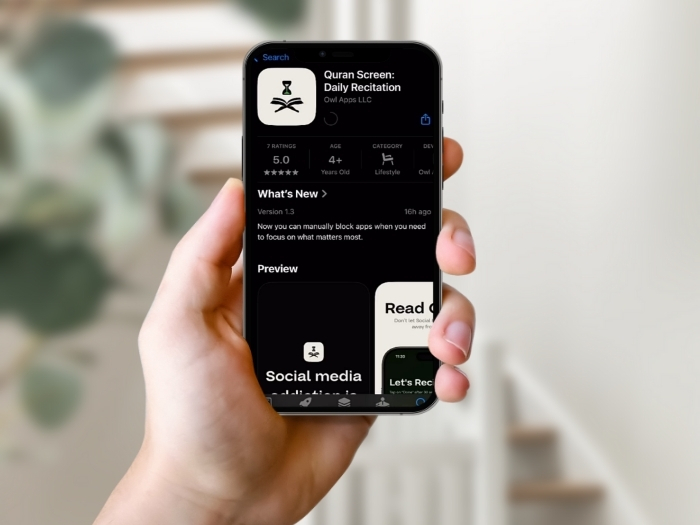 QuranScreen App Store page